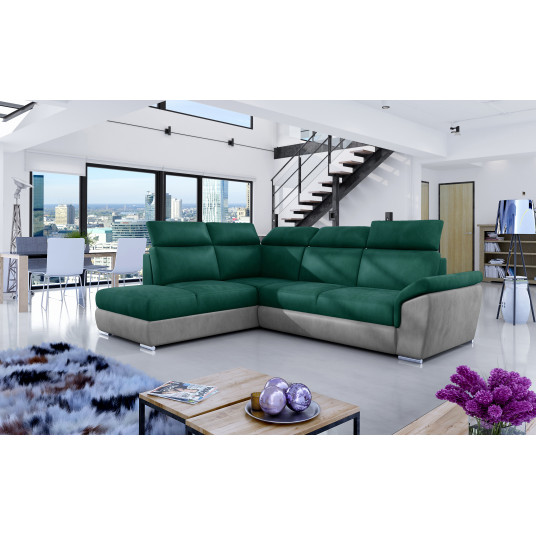  Kampinė sofa Loreto su patalynės dėže, audinys Monolith 37, Monolith 84 