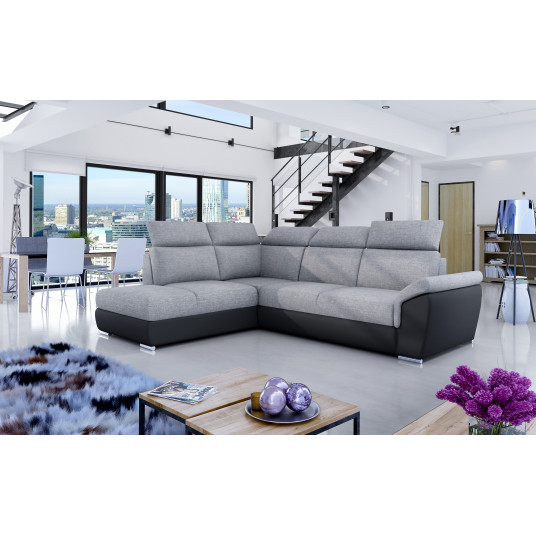 Kampinė sofa Loreto su patalynės dėže, audinys Sawana 21, Soft 11