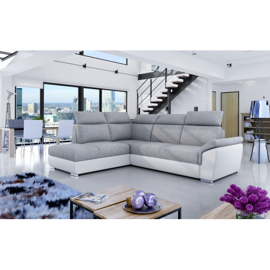 Kampinė sofa Loreto su patalynės dėže, audinys Sawana 21, Soft 17