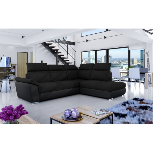 Kampinė sofa Loreto su patalynės dėže, audinys Sawana 14, Soft 11
