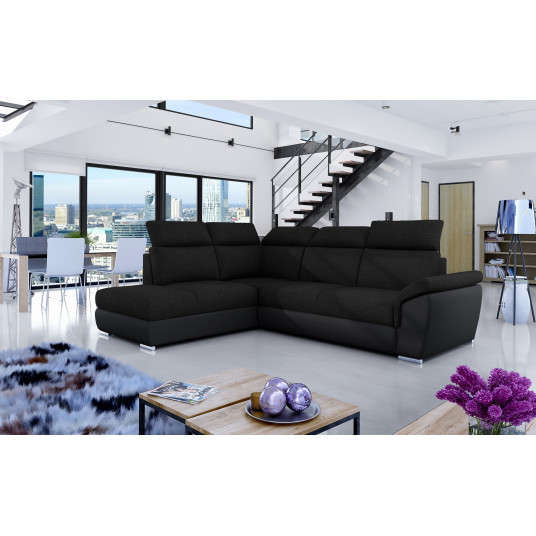 Kampinė sofa Loreto su patalynės dėže, audinys Sawana 14, Soft 11