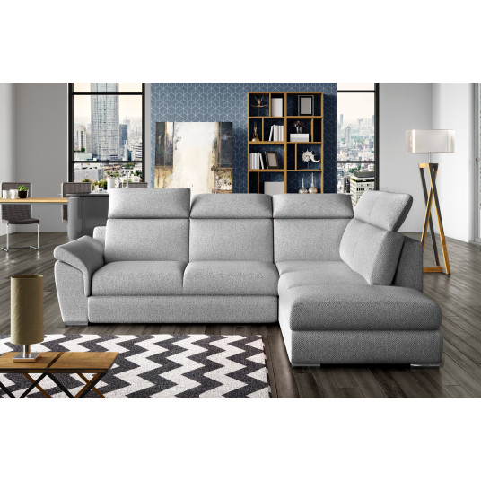 Kampinė sofa Loreto su patalynės dėže, audinys Grande 81