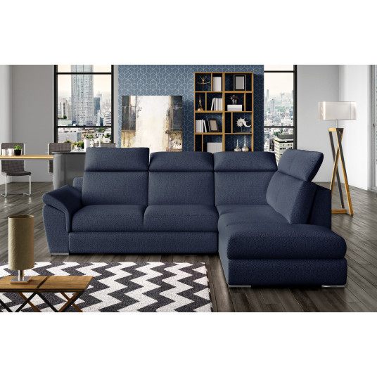 Kampinė sofa Loreto su patalynės dėže, audinys Grande 77