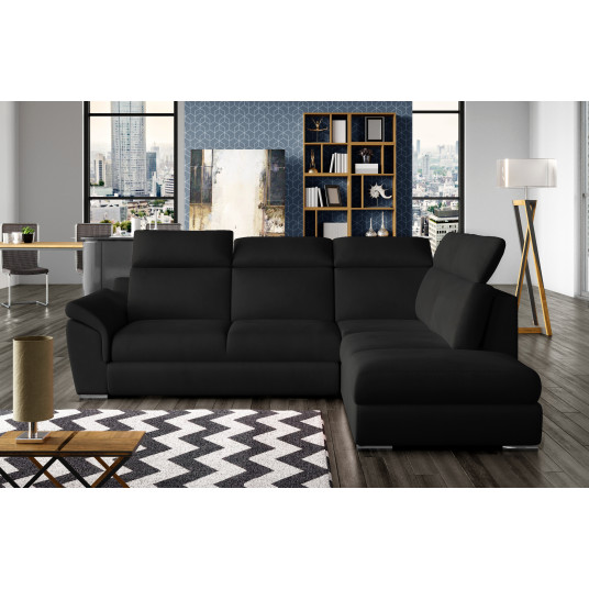 Kampinė sofa Loreto su patalynės dėže, audinys Mat Velvet 99