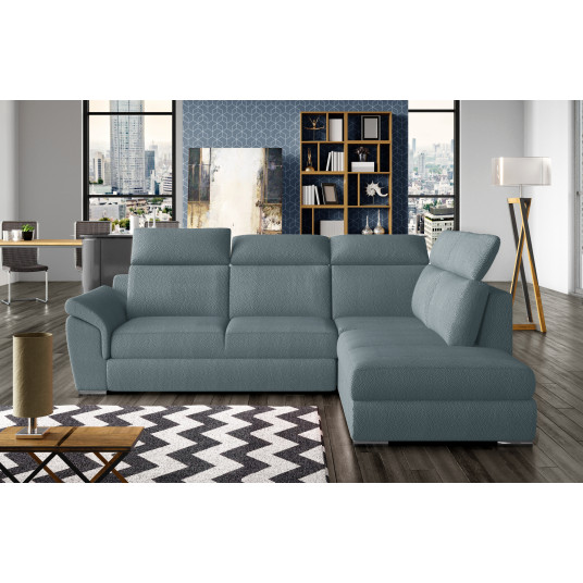 Kampinė sofa Loreto su patalynės dėže, audinys Solar 70