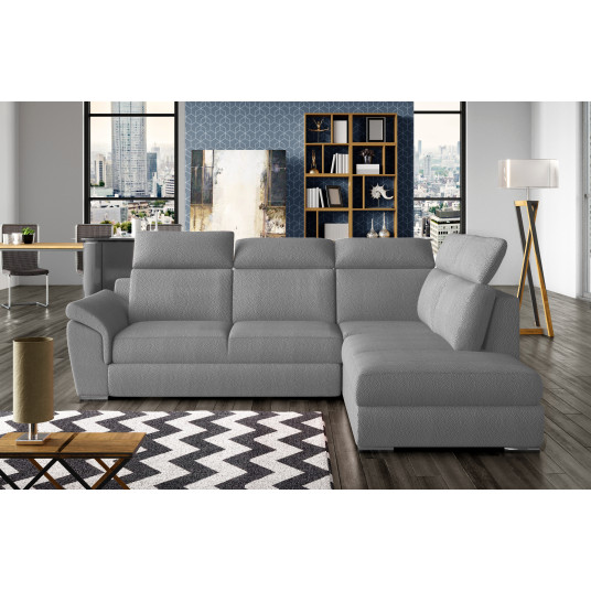 Kampinė sofa Loreto su patalynės dėže, audinys Solar 80