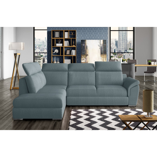 Kampinė sofa Loreto su patalynės dėže, audinys Solar 70