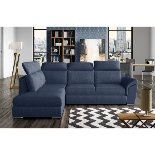 Kampinė sofa Loreto su patalynės dėže, audinys Solar 79