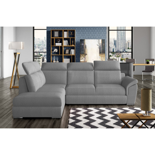Kampinė sofa Loreto su patalynės dėže, audinys Solar 80