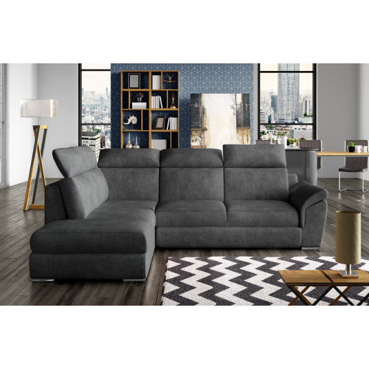 Kampinė sofa Loreto su patalynės dėže, audinys Dora 95