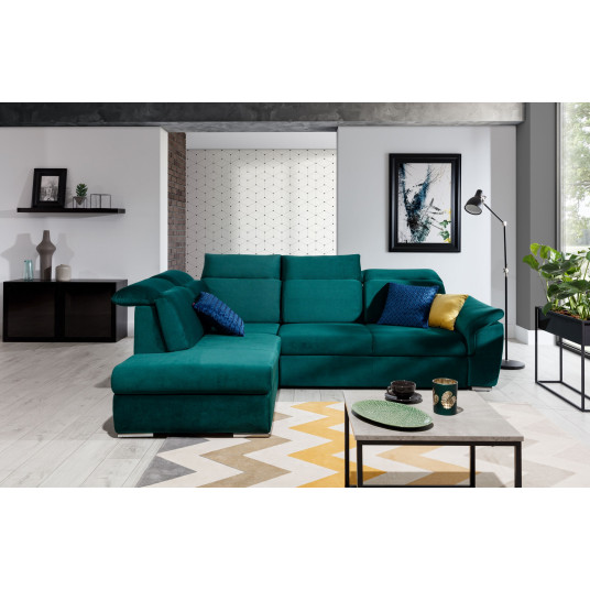  Kampinė sofa Loreto su patalynės dėže, audinys Kronos 19 