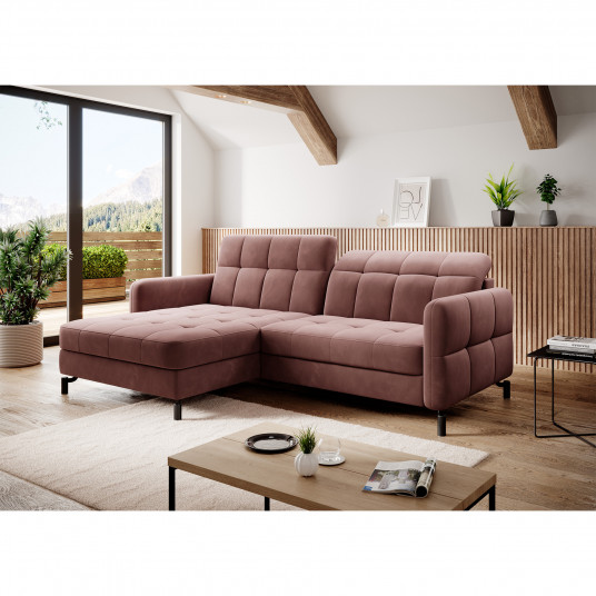 Kampinė sofa Lorelle su patalynės dėže, audinys Kronos 29