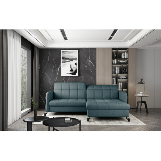 Kampinė sofa Lorelle su patalynės dėže, audinys Grande 75