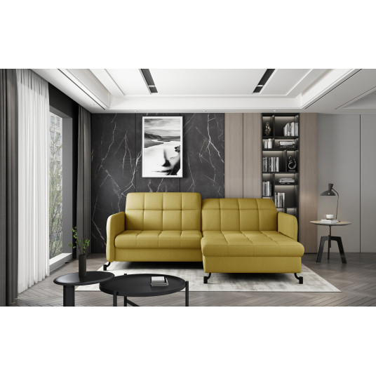 Kampinė sofa Lorelle su patalynės dėže, audinys Solar 45