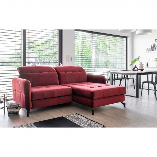 Kampinė sofa Lorelle su patalynės dėže, audinys Rivera 59