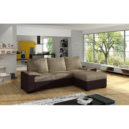  Kampinė sofa Lusso su patalynės dėže, audinys Berlin 03, Soft 66 