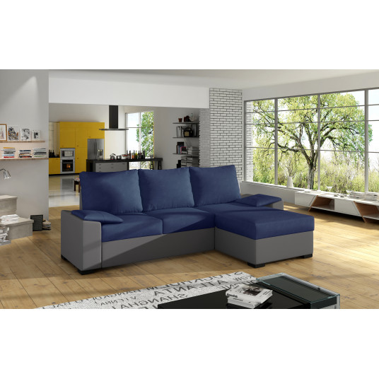  Kampinė sofa Lusso su patalynės dėže, audinys Ontario 81, Soft 29 