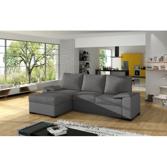 Kampinė sofa Lusso su patalynės dėže, audinys Sawana 05, Soft 29