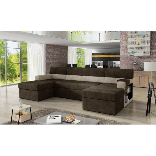 Kampinė sofa Markos su patalynės dėže, audinys Dora 28, Dora 22