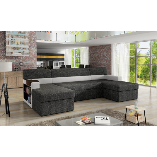 Kampinė sofa Markos su patalynės dėže, audinys Berlin 02, Soft 17