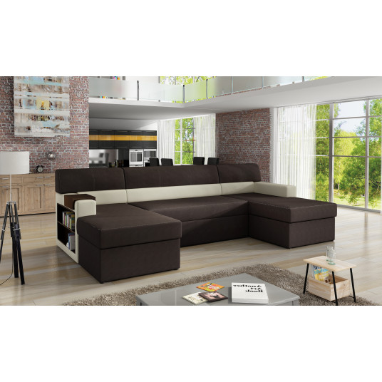  Kampinė sofa Markos su patalynės dėže, audinys Jasmine 29, Soft 33 