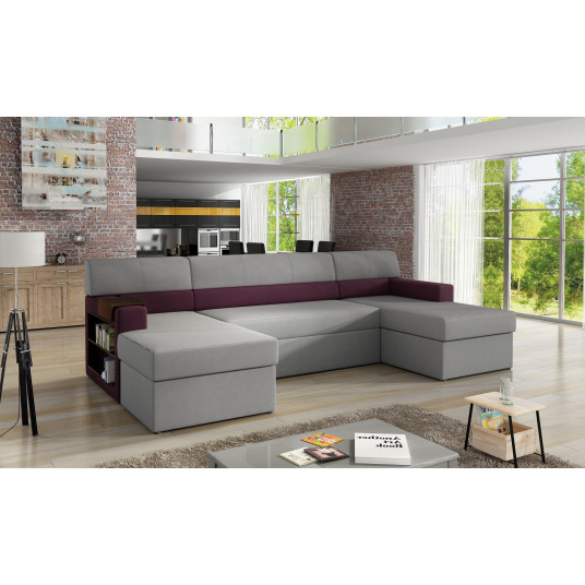  Kampinė sofa Markos su patalynės dėže, audinys Mat Velvet 75, Mat Velvet 85 