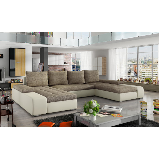 Kampinė sofa Marino su patalynės dėže, audinys Berlin 03, Soft 33