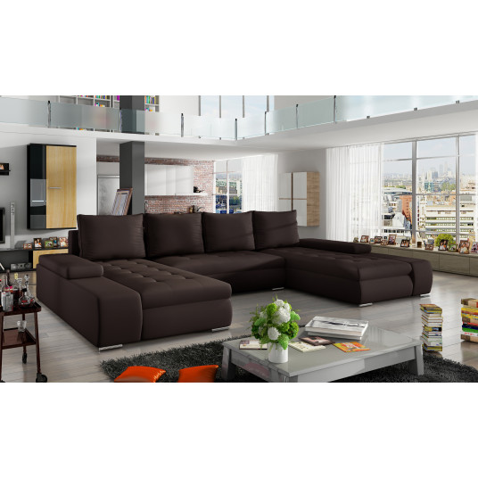 Kampinė sofa Marino su patalynės dėže, audinys Soft 66