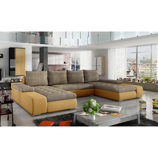  Kampinė sofa Marino su patalynės dėže, audinys Berlin 03, Soft 16 