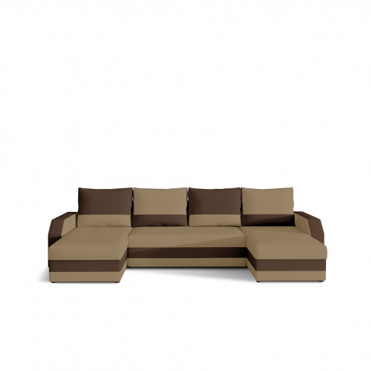 Kampinė sofa Marion su patalynės dėže, audinys Alova 66, Alova 68