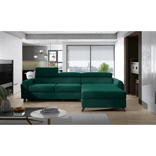 Kampinė sofa Mariall su patalynės dėže, audinys Monolith 37