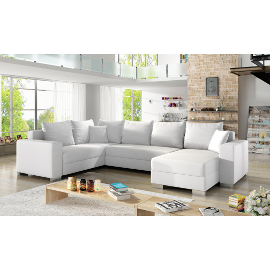 Kampinė sofa Marco su patalynės dėže, audinys Soft 17