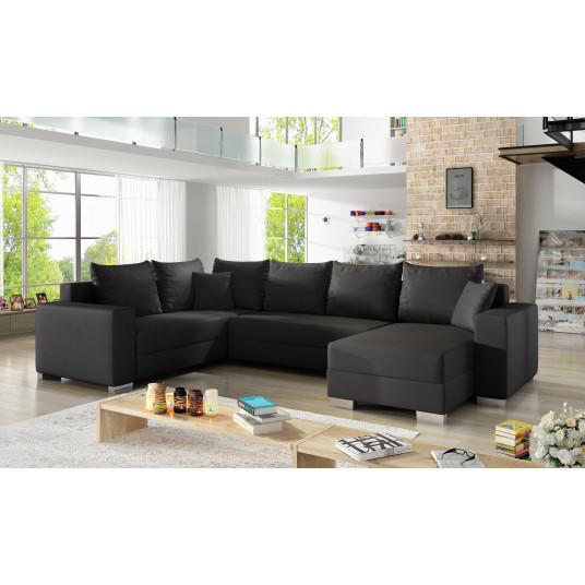 Kampinė sofa Marco su patalynės dėže, audinys Soft 11