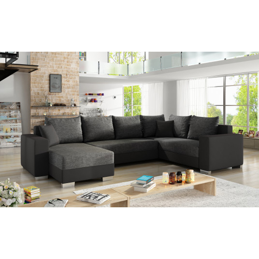 Kampinė sofa Marco su patalynės dėže, audinys Sawana 05, Soft 11