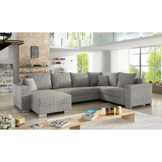 Kampinė sofa Marco su patalynės dėže, audinys Berlin 01