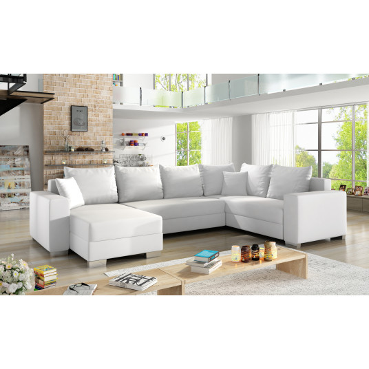 Kampinė sofa Marco su patalynės dėže, audinys Soft 17