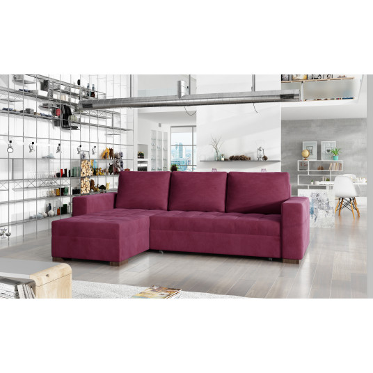 Kampinė sofa Newark su patalynės dėže, audinys Mat Velvet 68