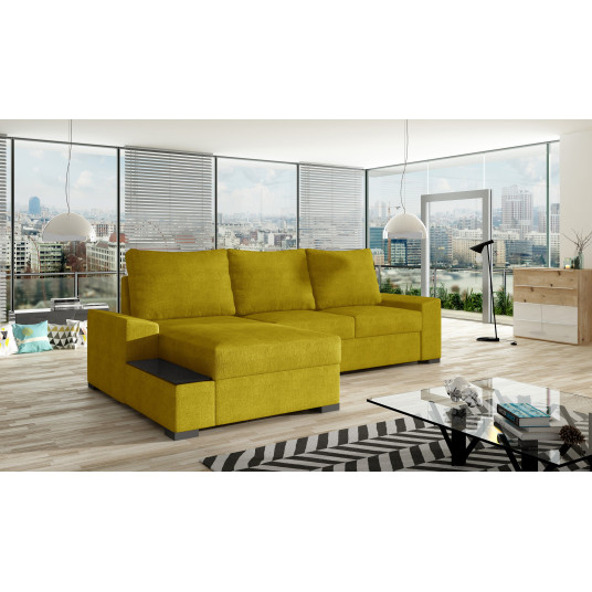 Kampinė sofa Negro su patalynės dėže, audinys Omega 68