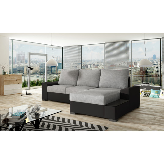 Kampinė sofa Negro su patalynės dėže, audinys Sawana 21, Soft 11
