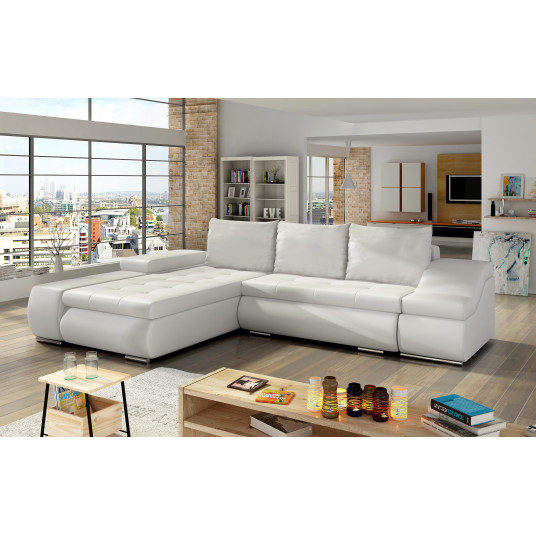 Kampinė sofa Ontario su patalynės dėže, audinys Soft 17