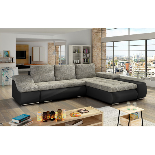 Kampinė sofa Ontario su patalynės dėže, audinys Berlin 01, Soft 11