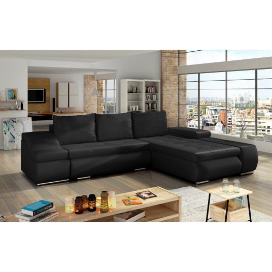  Kampinė sofa Ontario su patalynės dėže, audinys Soft 11 