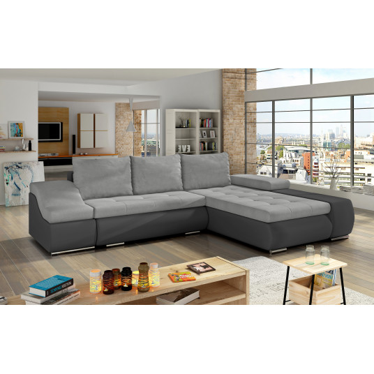 Kampinė sofa Ontario su patalynės dėže, audinys Soro 83, Soft 29