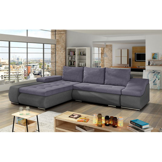 Kampinė sofa Ontario su patalynės dėže, audinys Soro 65, Soro 93