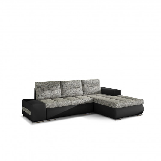Kampinė sofa Ottavio su patalynės dėže, audinys Berlin 01, Soft 11