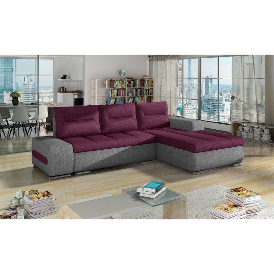 Kampinė sofa Ottavio su patalynės dėže, audinys Lars 68, Lars 98