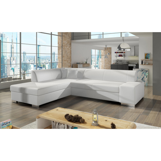 Kampinė sofa Porto su patalynės dėže, audinys Soft 17
