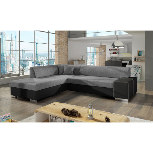 Kampinė sofa Porto su patalynės dėže, audinys Sawana 21, Soft 11