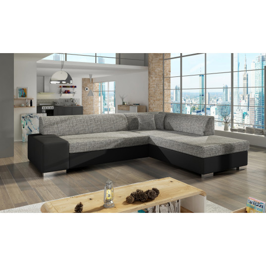  Kampinė sofa Porto su patalynės dėže, audinys Berlin 01, Soft 11 