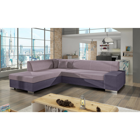 Kampinė sofa Porto su patalynės dėže, audinys Soro 61, Soro 65